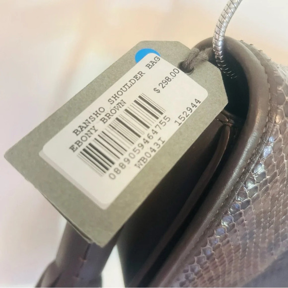 AllSaints All Saints Bansho Ebony Brown Leather Bag NWT $298 - Picture 4 of 11